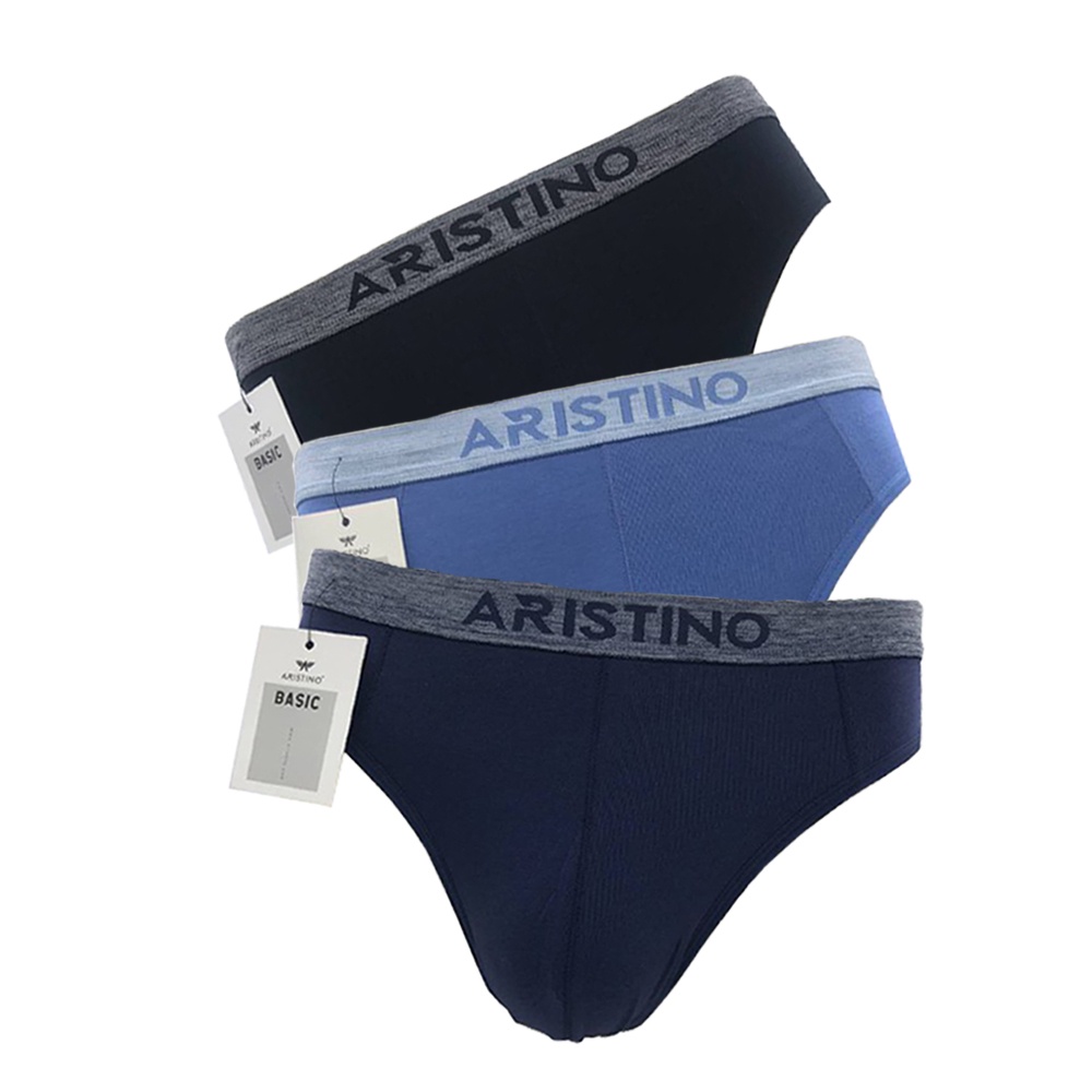 Combo 3 chiếc quần lót nam tam giác Aristino ABF 16 -16, vải  sợi sồi Modal kháng khuẩn, an toàn