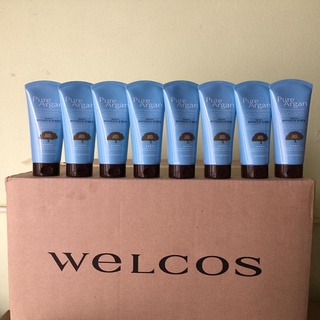 Gel Tẩy da chết thảo dược 100% tinh dầu Argan Welcos pure argan real tone up peeling gel 120g