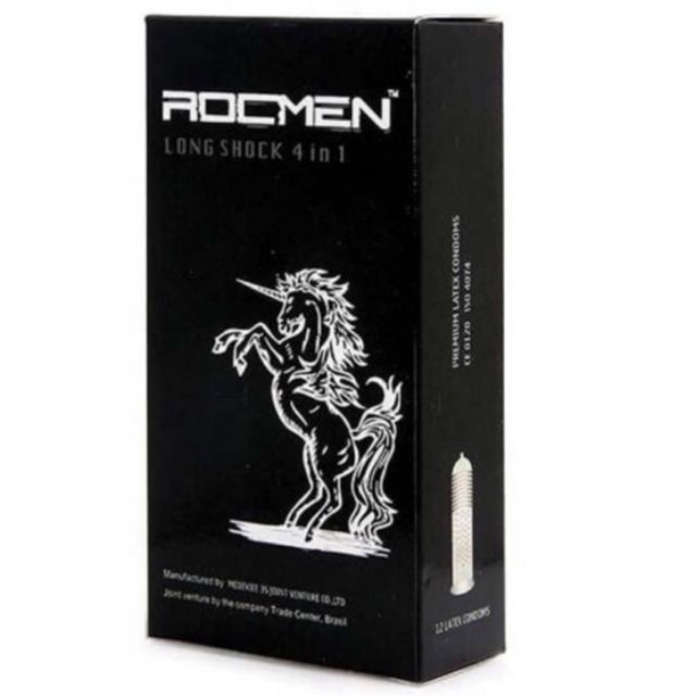 Bao cao su gân gai siêu mỏng và kéo dài thời gian Rockmen | Shopee Việt Nam