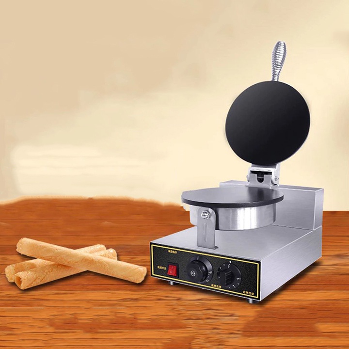 Máy làm bánh 2 mặt trơn công nghiệp 1300W điều chỉnh 50 - 300 độ, làm nóng nhanh