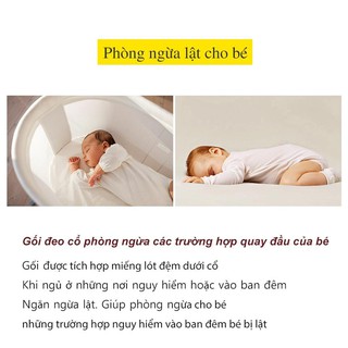 Gối em bé BONNICHON cao cấp nhập khẩu HÀN QUỐC, Gối chống vẹo cổ, méo đầu, móp đầu cho em bé (dành cho bé 0-15 tháng)