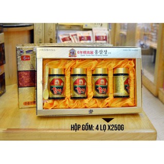 Cao hồng sâm hàn quốc hộp giấy 4 lọ * 250g
