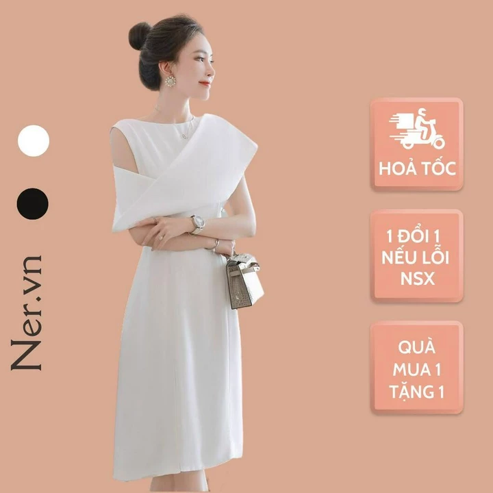 Đầm công sở thiết kế đầm công sở cao cấp váy trắng tiểu thư N149 tại xưởng chuyên sỉ váy đầm đạt tiêu chuẩn xuất khẩu
