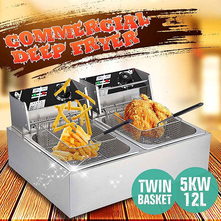 Bếp chiên 12 lít SUNNY 5000W chất liệu inox dày dặn, bền bỉ theo thời gian