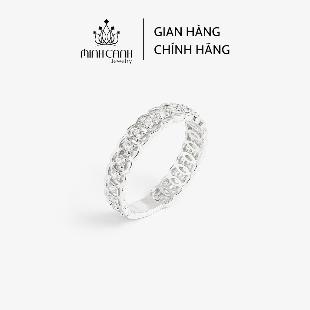 Ảnh Nhẫn Kim Tiền Bạc Tài Lộc Đính Đá Viền - Minh Canh Jewelry 1