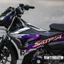 Tem rời cao cấp ghép decal CROM sang trọng, dán xe đen. Phối màu xanh tím