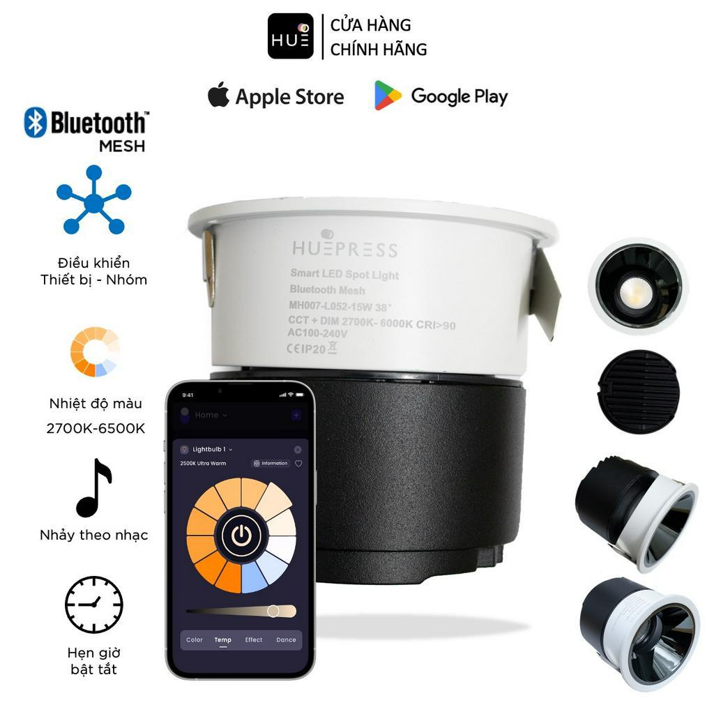 Đèn led chiếu điểm thông minh HuePress - Spot light Bluetooth mesh 15W 38° CCT DIM 2700K-6500K