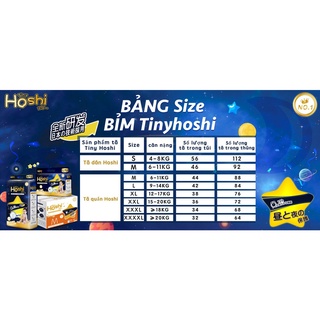 (XẢ KHO)Combo 2 Bỉm/Tã Quần Tiny Hoshi Cho Trẻ Em Bé Sơ Sinh Size M44/L42/XL38/XXL36/XXXL34/XXXXL32