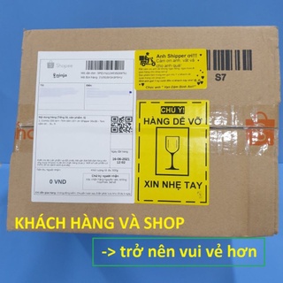 [Hỏa Tốc] ⚡ Combo 50 Tem Deal Hàng Dễ Vỡ Dán Cảnh Báo Kích Thước 10x70cm