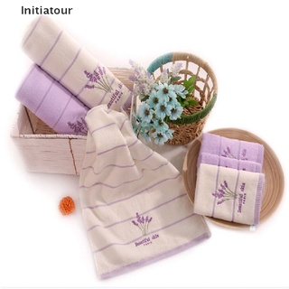 Bộ khăn tắm cotton thêu hoa oải hương mềm mại chất lượng