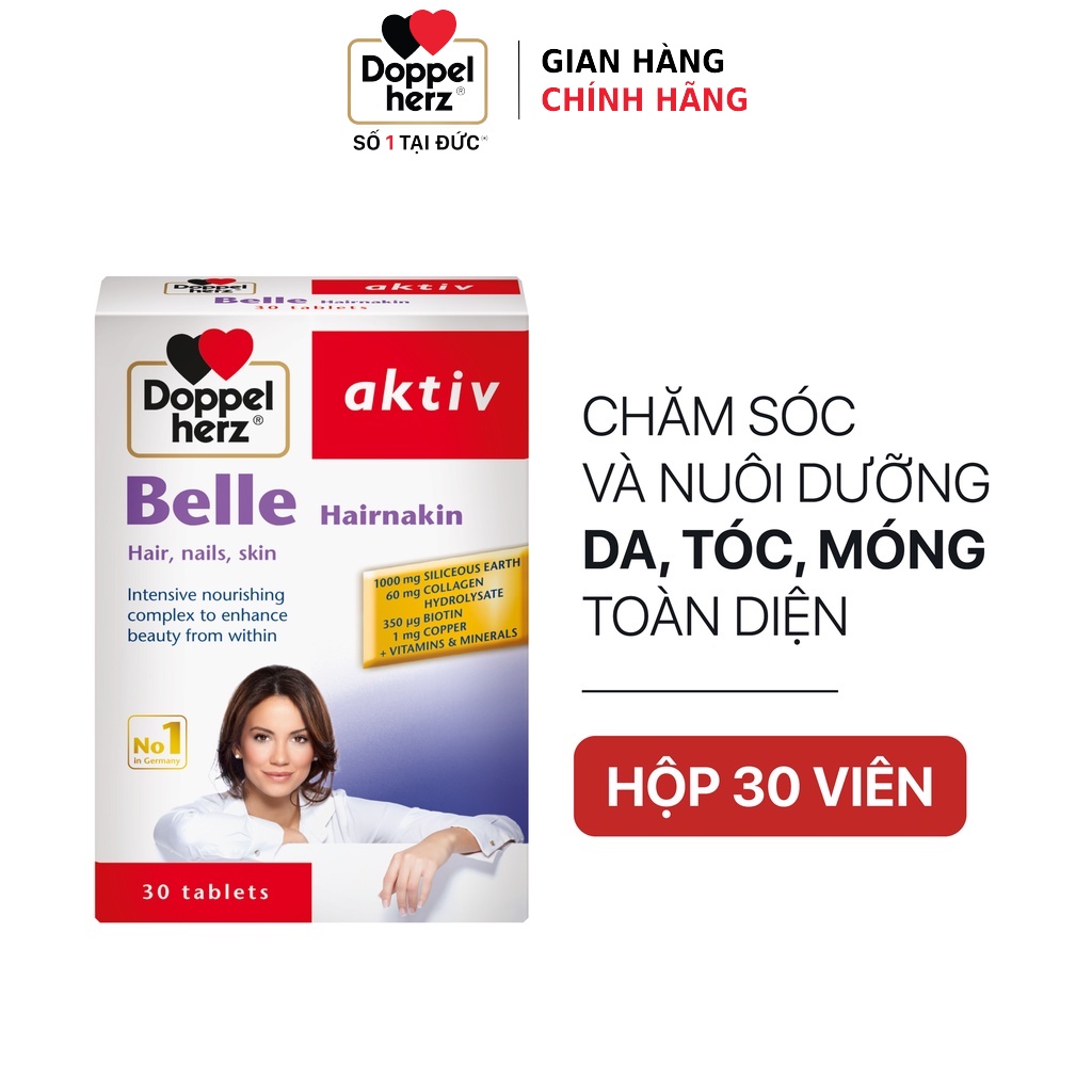 Viên uống bổ sung vitamin Doppelherz Belle Hairnakin của Đức