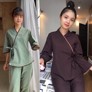 Nhật Nơ Nữ KhôngThêu # Đồ Lam Đi Chùa