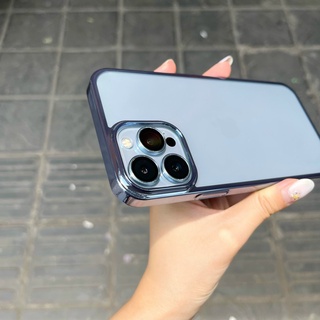 Ốp lưng XLEVEL trong cứng viền màu sáng bóng khoe lưng dành cho ip 13 13pro 13 promax 14 14max 14pro 14promax