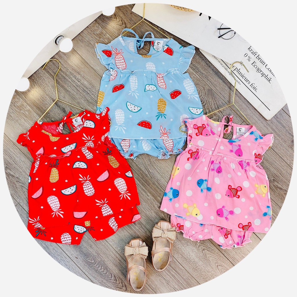 Bộ Lanh Bé Gái Đồ Tole Loại 1 Cho Bé 8-17kg