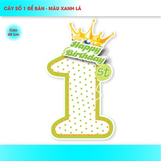 CÂY SỐ 1 TUỔI VƯƠNG MIỆNG TRƠN ( 4 MÀU )