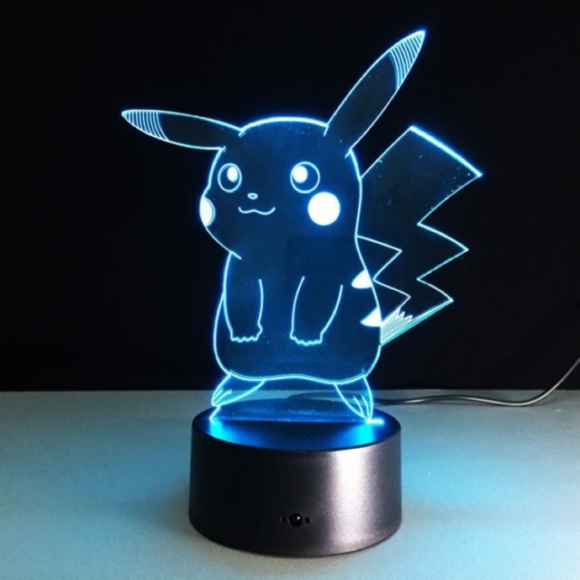 Đèn Led 3D Pikachu Pokemon đổi 16 màu | Shopee Việt Nam