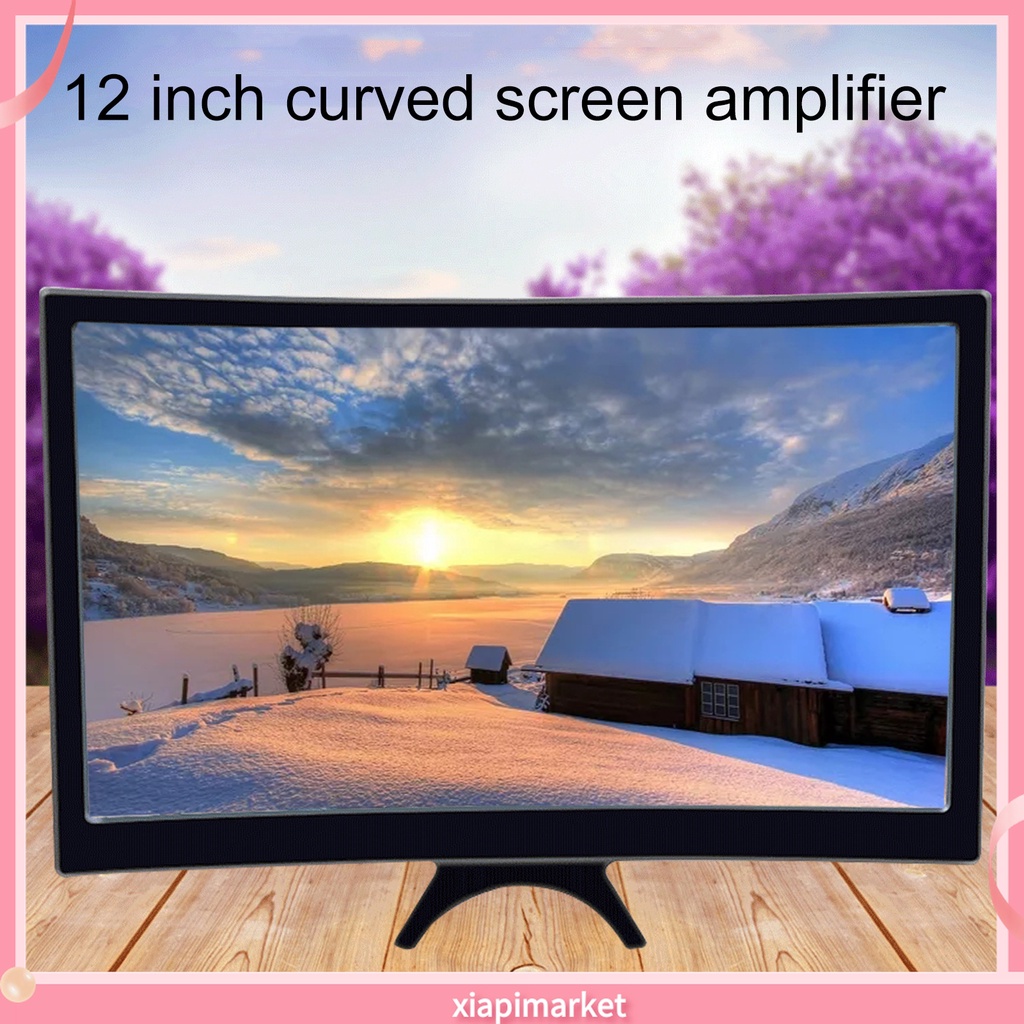 Kính Phóng Đại Màn Hình Cong 12 Inch 3D Gấp Gọn Tiện Dụng Cho Điện Thoại