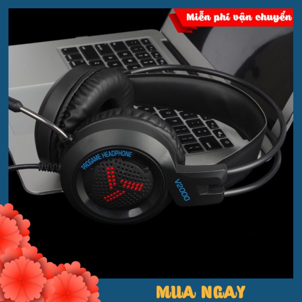 Tai Nghe Chụp Tai Gaming V2000 Led RGB Bản Nâng Cấp 2020 Dùng Cho Máy ...