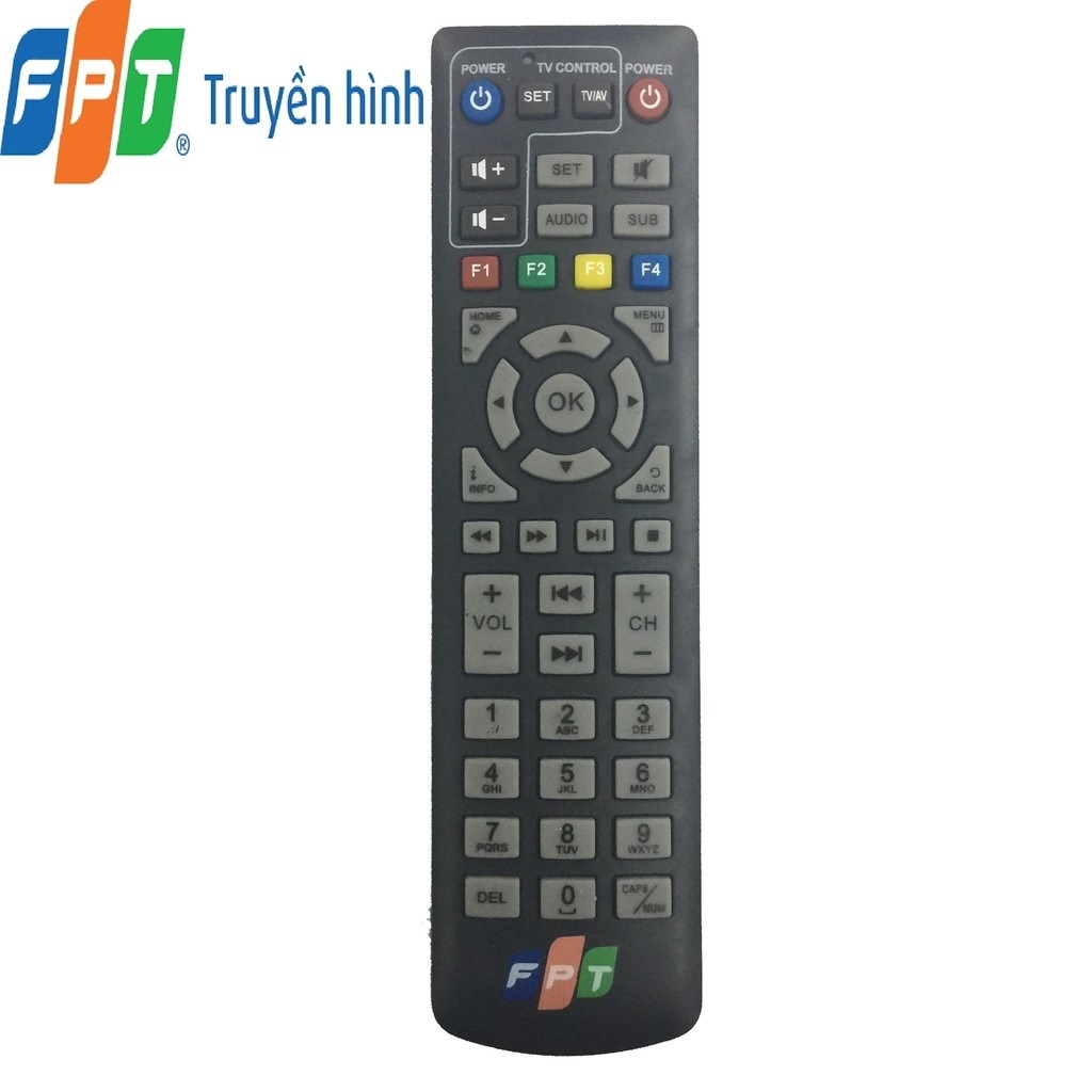 Điều khiển đầu box FPT loại tốt -Tặng kèm pin - Remote từ xa đầu mạng FPT hàng chính hãng
