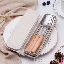 ⭐ HÀNG SỊN ⭐ Bộ muỗng đũa cá nhân bằng inox kèm hộp đựng