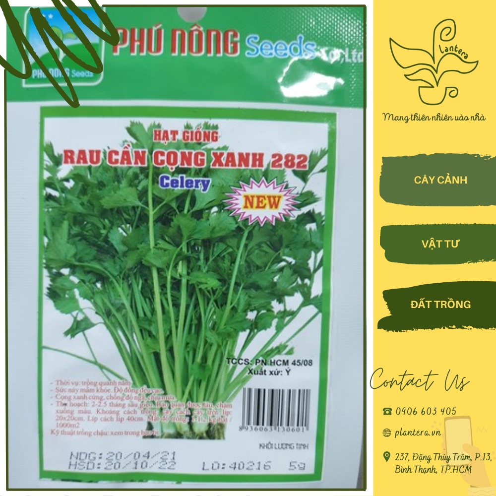 Hạt giống Phú Nông - Rau cần cọng xanh 282 Gói 5g - Hạt Giống - Rau Ăn ...
