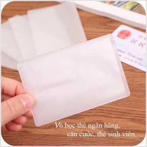 Combo 10 Vỏ bọc thẻ căn cước - Bao bọc thẻ thẻ tín dụng / thẻ ID / thẻ kinh doanh / bìa bằng PVC trong suốt.