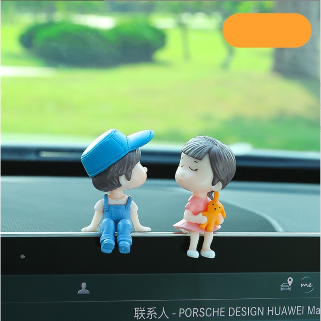 Trang trí cửa gió điều hòa, màn hình DVD Oto Set tình nhân vô cùng dễ thương