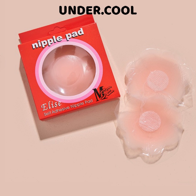 Miếng Dán Ngực Silicon UNDERCOOL Hình Cánh Hoa HỘP ĐỎ Tiện Dụng Dán Siêu Chắc Sử Dụng Nhiều Lần (2 miếng) DT03