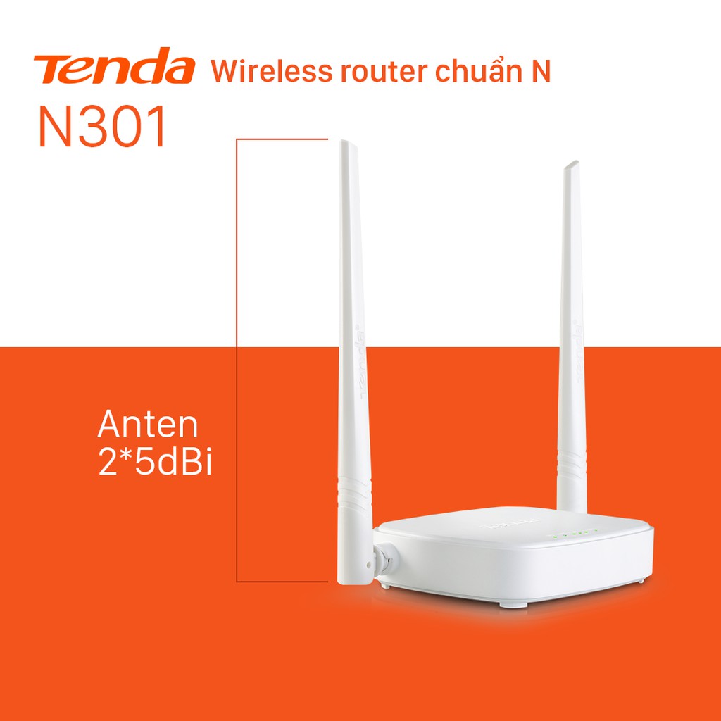Ảnh Bộ Phát WiFi Tenda N301 Chuẩn N 300Mbps - Hàng Chính Hãng 2