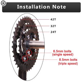 24T 26T 32T 38T 42T MTB Chainirng 64 104BCD Bộ phận xe đạp vòng đôi / ba dây xích dành cho bộ quay Shimano 10 tốc độ