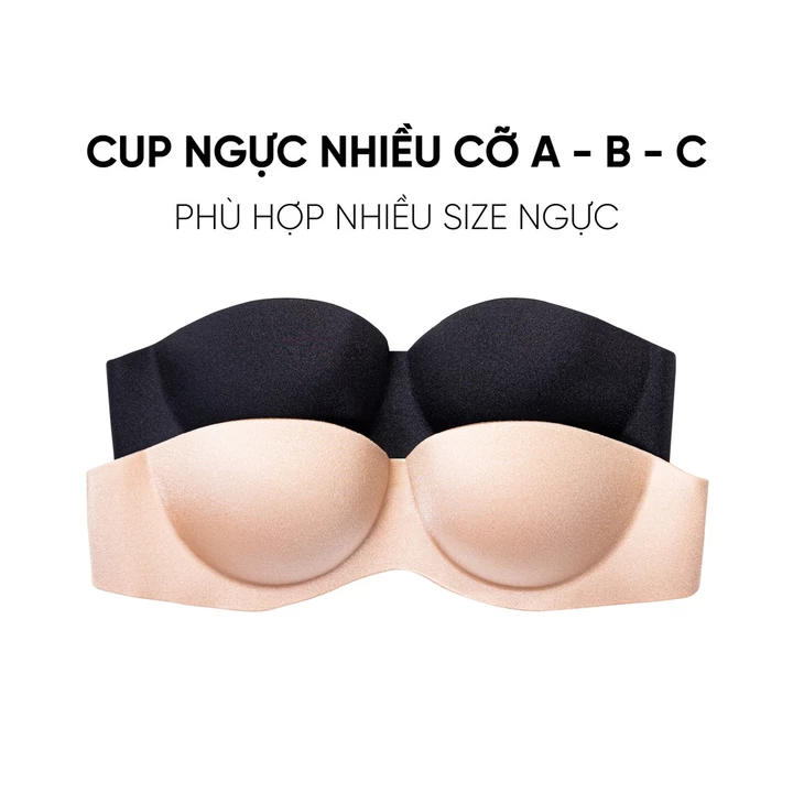 Áo Ngực BECHIPI Không Dây Cúp Ngang Quây Ngang Bralette AL1005 Nội Y Bechipi