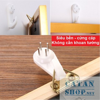 10 Đinh treo khung tranh, Đinh 3 chân 4 chân treo tranh ảnh,móc treo đồ đóng tường tiện lợi không cần khoan tường