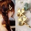 BORAGETE Cô Dâu Kẹp Tóc Phụ Kiện Tóc Kim Loại Bobby Pin Hình Lá