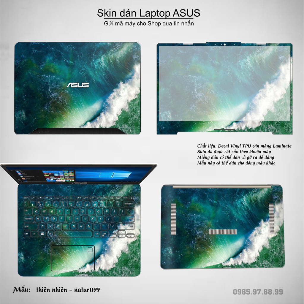 Dán decal cho các dòng Laptop ASUS in nhiều mẫu thiên nhiên cực đẹp