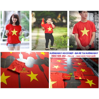 Áo Cờ Đỏ Sao Vàng Full Size Người Lớn Và Trẻ Em Áo Thun Cờ Đỏ Sao Vàng Thun  Co Giãn 4 Chiều | Shopee Việt Nam