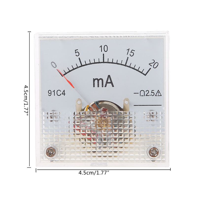 Ampe kế cơ đo dòng điện 91C4 DC 1 / 2 / 3 / 5 / 10 / 20 / 30 / 50 / 100 / 200 / 300 / 500mA