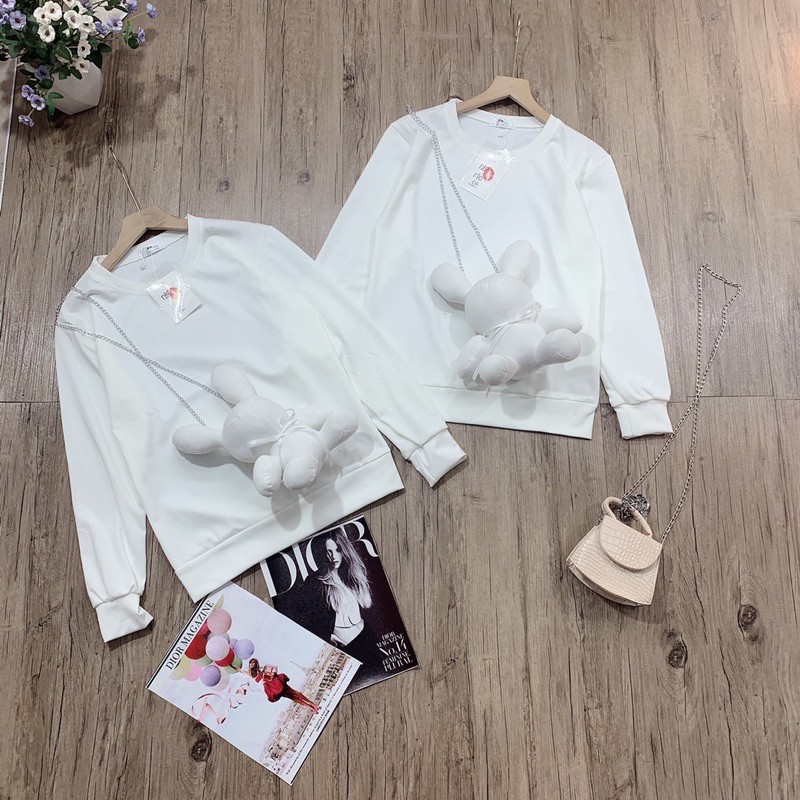 Set Áo gấu trắng tinh khôi
