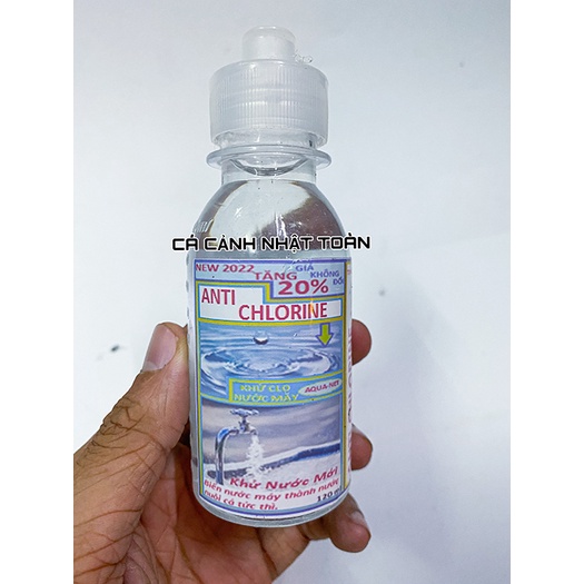 ANTI CHLORINE KHỬ CLO CỰC TỐT CHO BỂ CÁ AQUANET CHAI 120ML