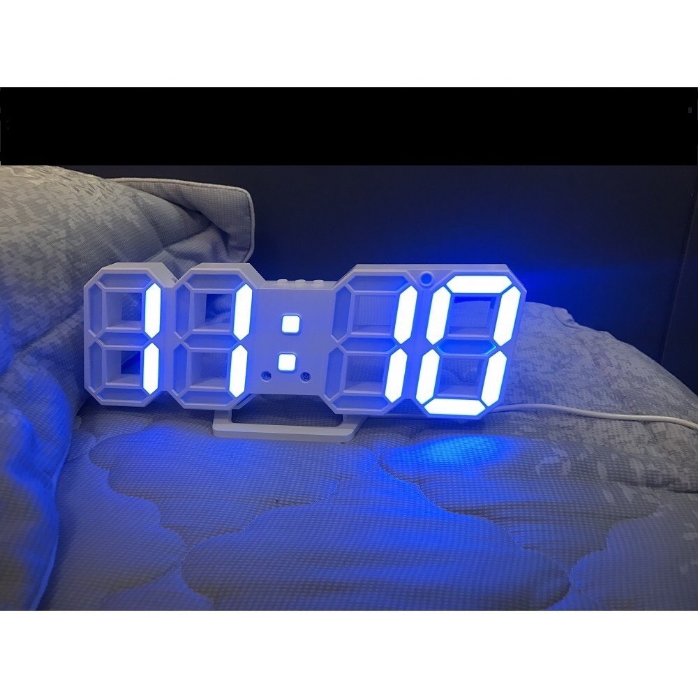 Đồng hồ LED 3D treo tường, để bàn thông minh TN828 Smart Clock và Củ Sạc