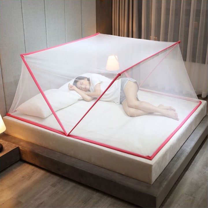 Màn chụp tự bung gấp gọn tiện dụng mẫu mới nhất 2026 -Mùng chụp tự bung người lớn kiểu xếp Hoàng Nhân