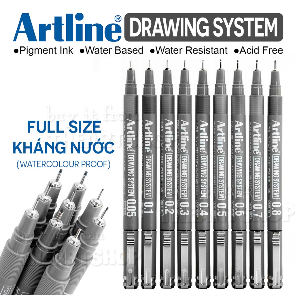 Hỏa Tốc) Bút Liner Đi Nét Chuyên Nghiệp Artline Drawing System - Ek-23 Nhật  Bản Theartshop | Shopee Việt Nam