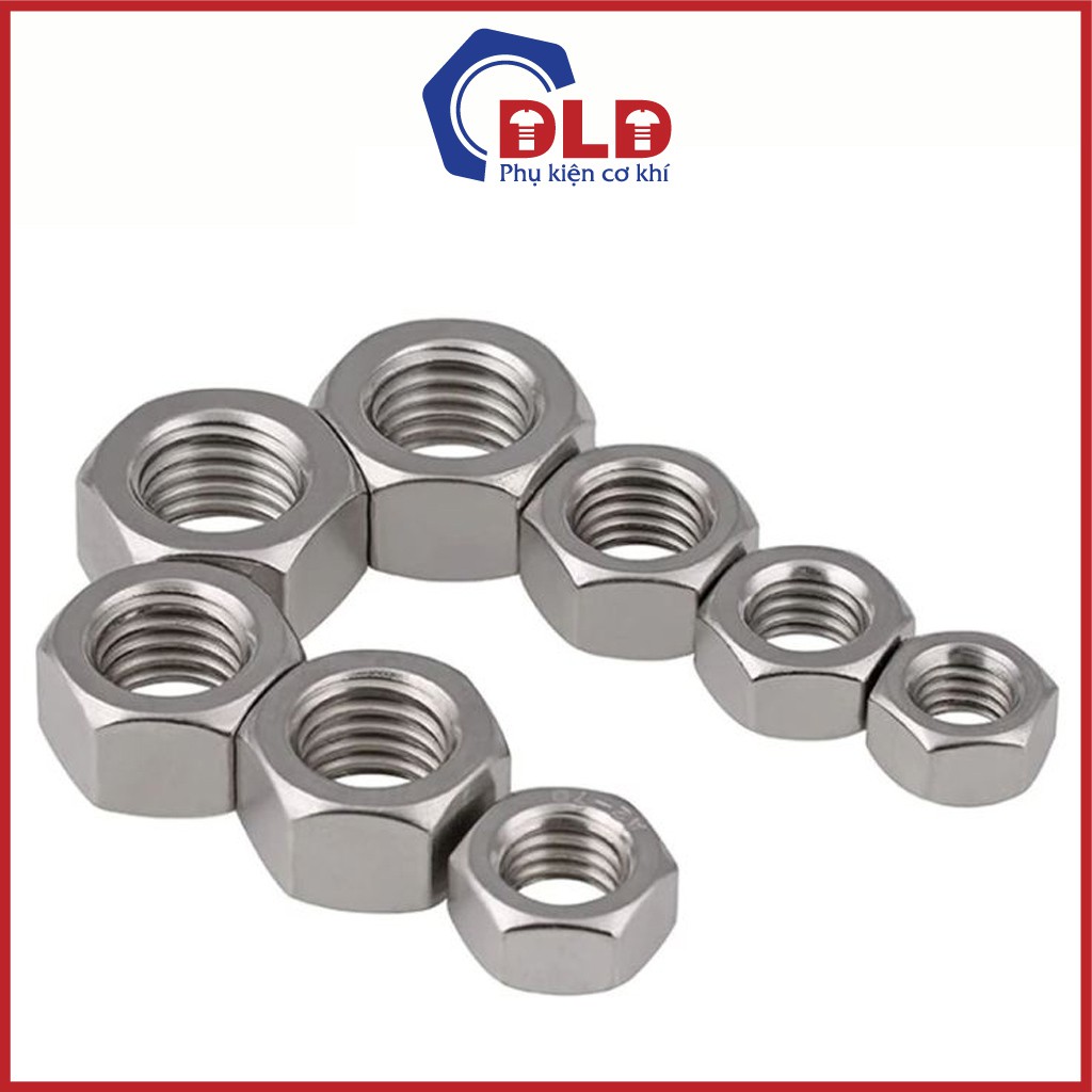Set 50 con Đai ốc inox 201, mạ kẽm, đen 8.8 đủ size M3-M8 | Shopee Việt Nam