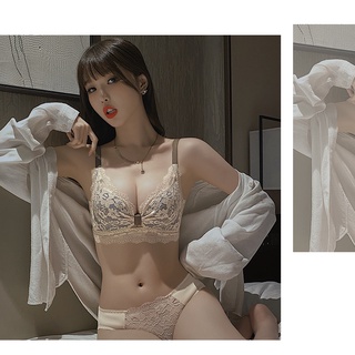 Bộ Đồ Lót 32-38AB 3/4 Cúp Mềm Mại Không Dây Phối Ren Có Thể Điều Chỉnh Dành Cho Nữ