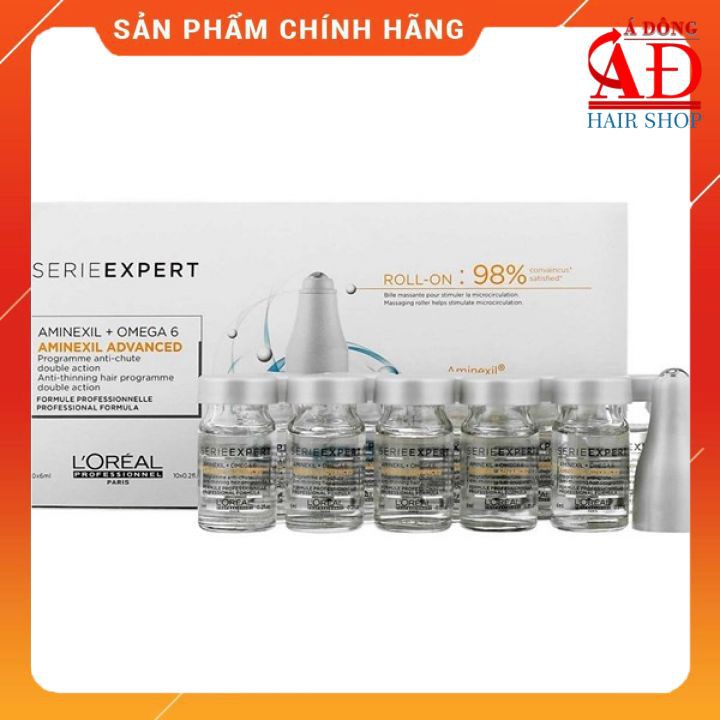 [Loreal] Tinh chất ngăn rụng tóc L'oreal Aminexil advanced cho tóc thưa mảnh 6mlx10 TBN