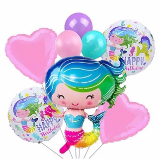 Bóng tráng nhôm hình nàng tiên cá size bé chibi 7 màu