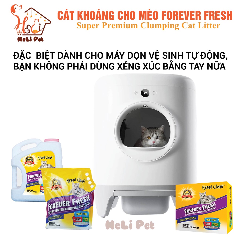 Ảnh Cát Vệ Sinh Cao Cấp Cát Khoáng Dùng Cho Khay Vệ Sinh, Máy Vệ Sinh Cho Mèo 4Kg Siêu Vón Không Bụi HeLiPet 2