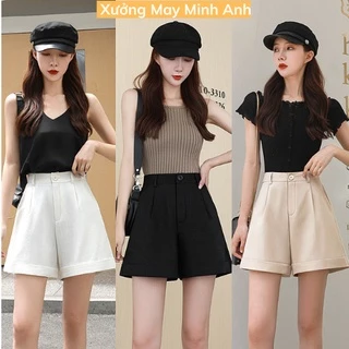 QUẦN SHORT GẬP GẤU QUẦN SHORT NỮ CÁ TÍNH ỐNG RỘNG TRẺ TRUNG MÃ 074