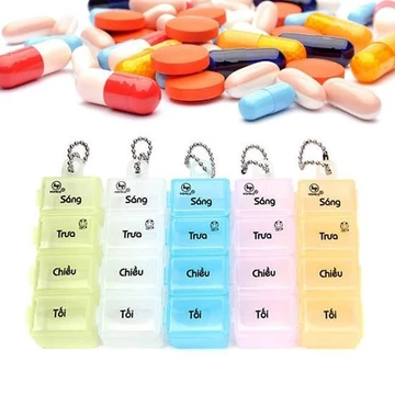 Hộp chia thuốc uống theo ngày tiện lợi - Hộp chia thuốc 4 ngăn