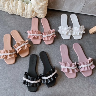 Dép bèo quai cườm Mieo Shoes ( D1240 D1241 D1242 D1243 D1244 )
