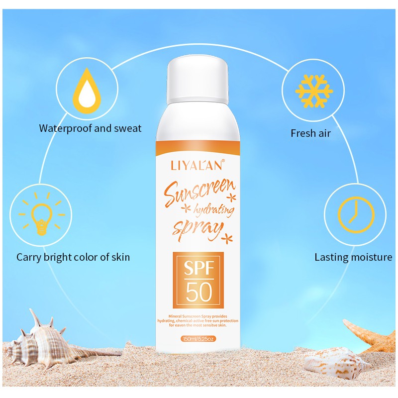 Ảnh Xịt chống nắng LIYALAN SPF 50+ hỗ trợ cấp ẩm cho làn da 150ml 3